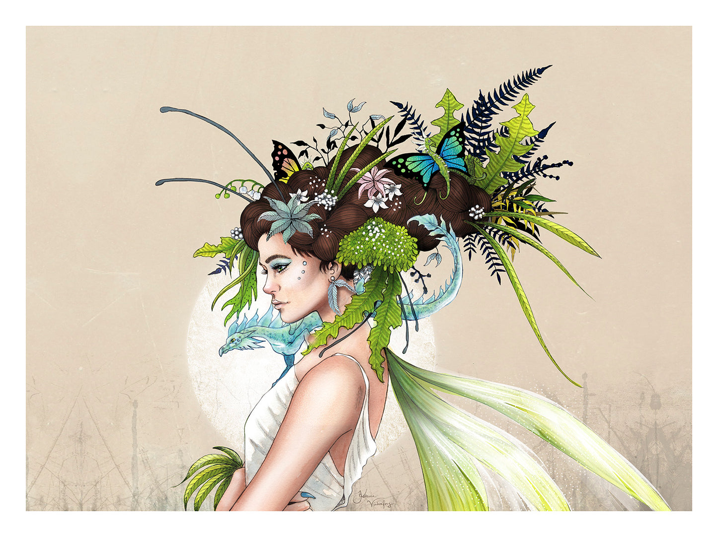 Konstprint Fantasy dragon girl