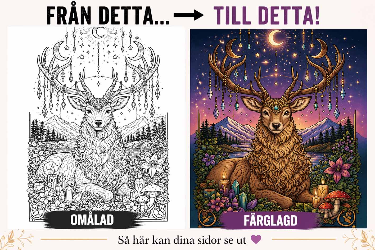 Månsystrar och väsen – en konstnärlig målarbok med handtecknade original