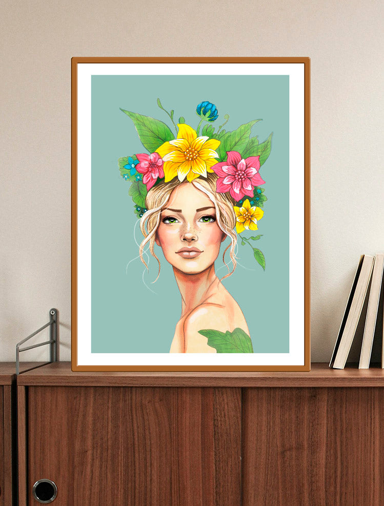 Nyhet! Poster Sommarhår Turkos