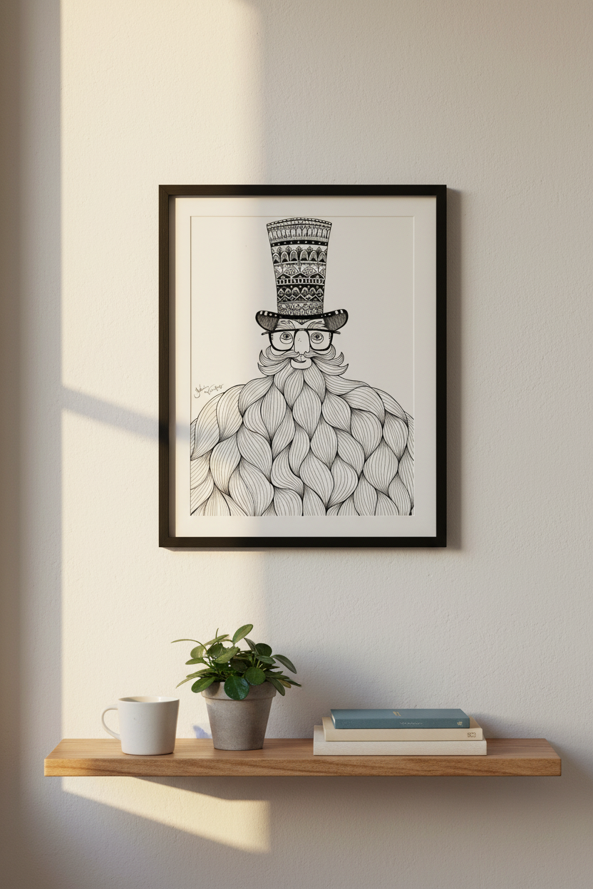 Konstprint Beard – miljöbild