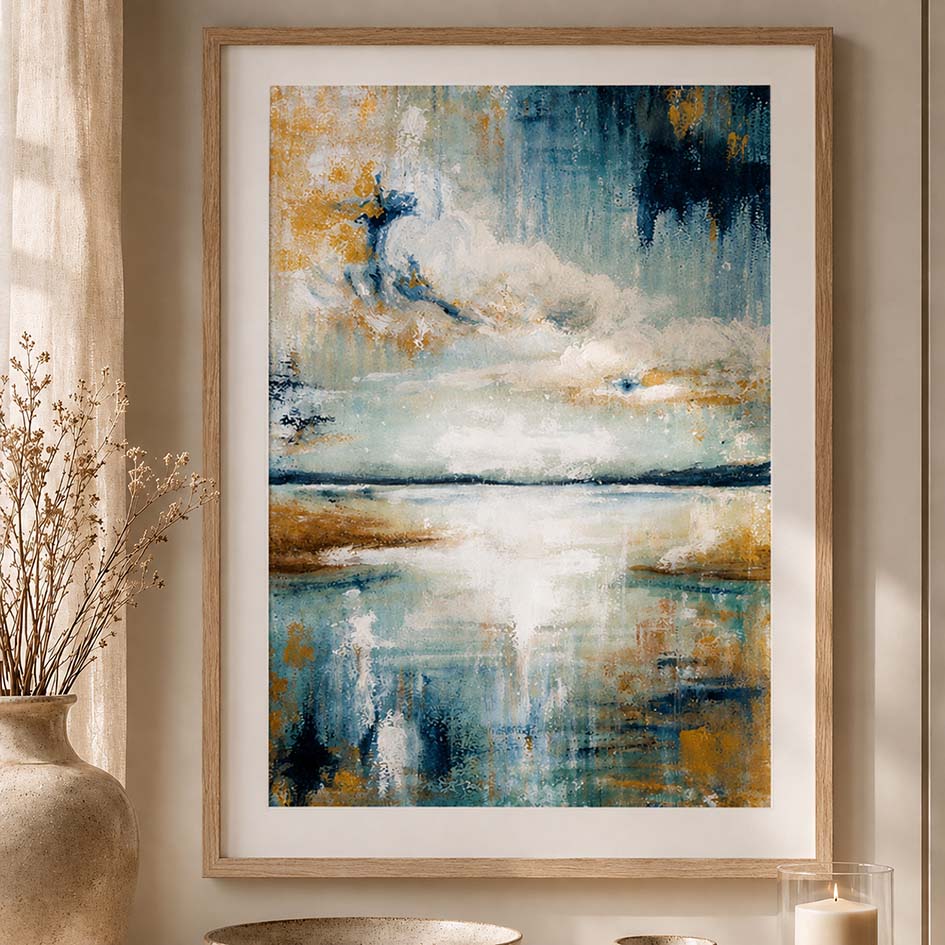 Gulddis – Originalmålning 40×50 cm