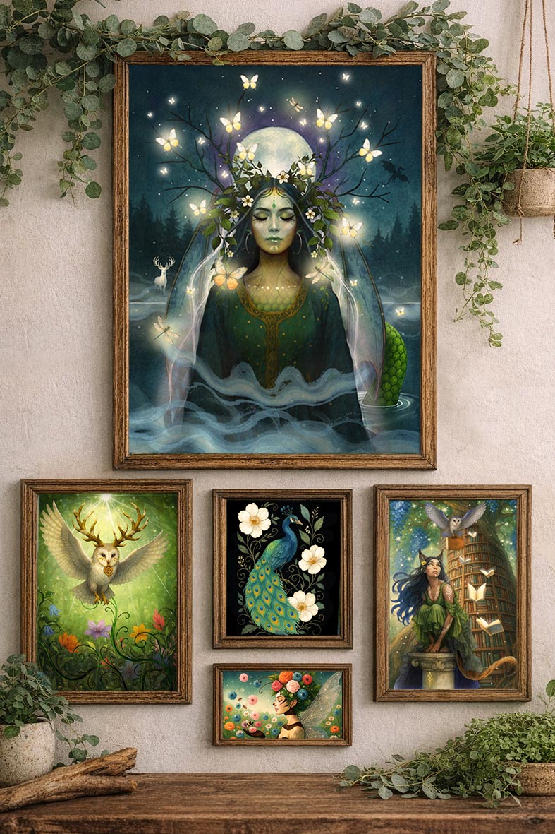 Drakgudinnan — konstprint