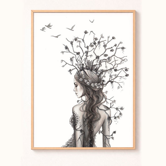 Konstprint Lady Branches