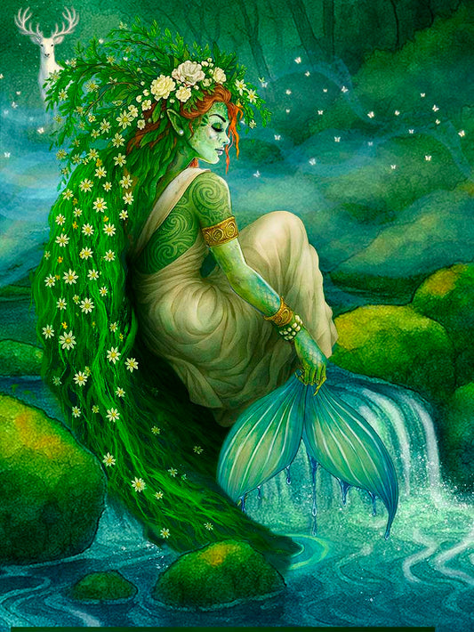 Tystvattengudinnan — konstprint