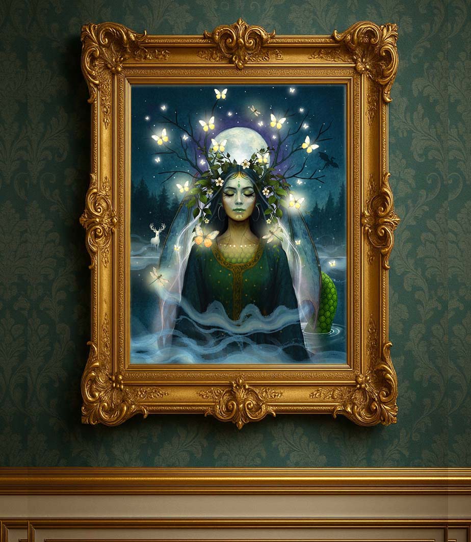 Drakgudinnan — konstprint