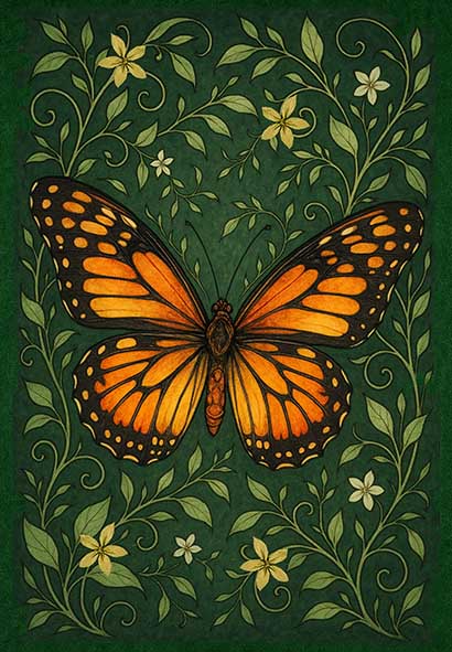 Fjäril — konstprint