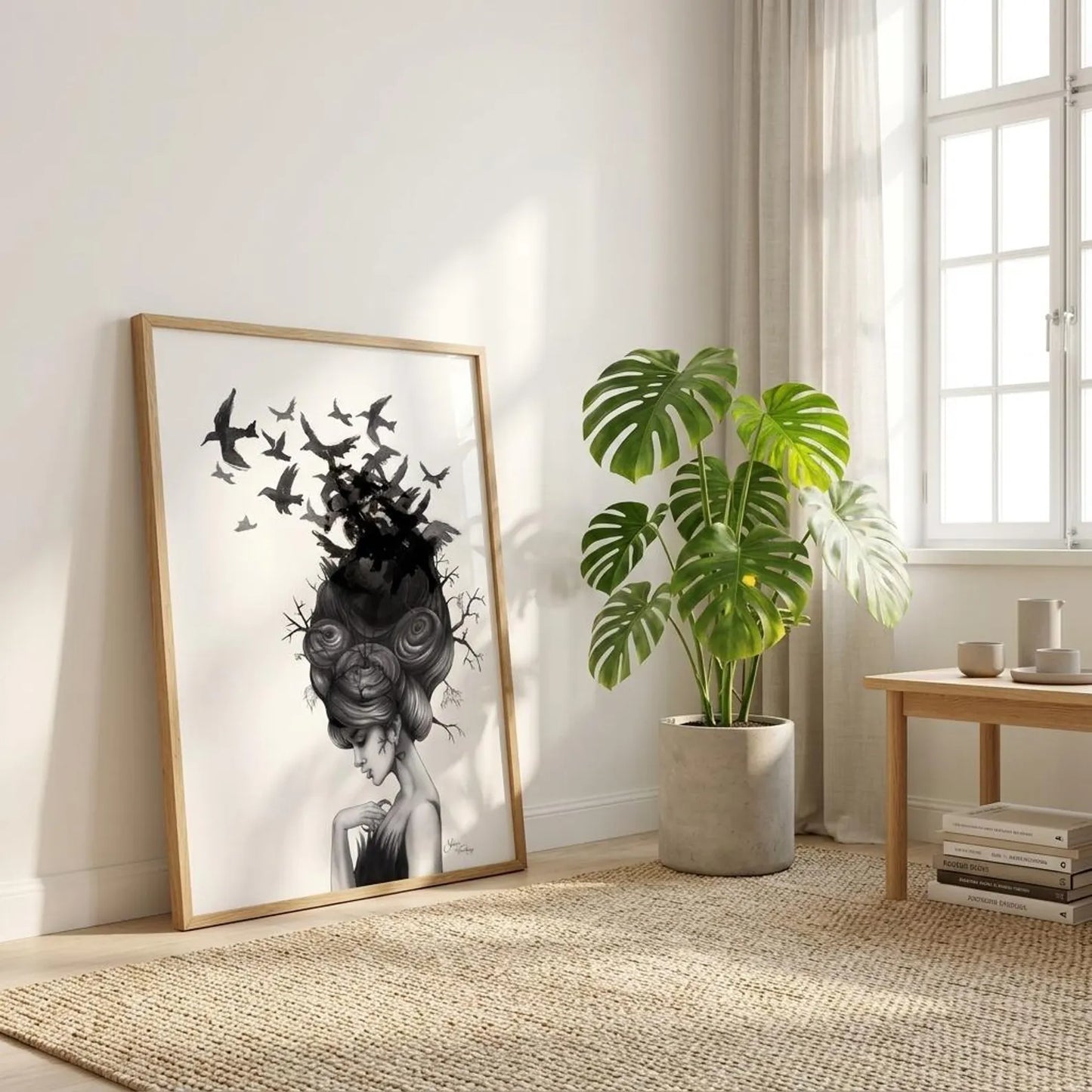 Konstprint Ravens Lady