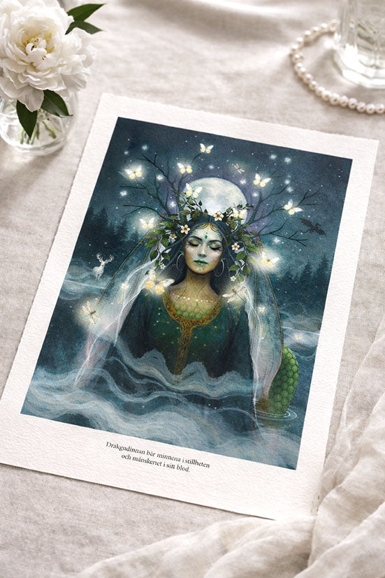 Drakgudinnan — konstprint